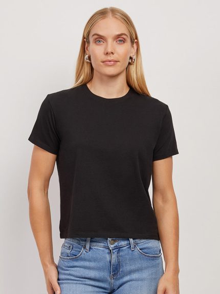 Cropped Fitted Crew Marcy Tee